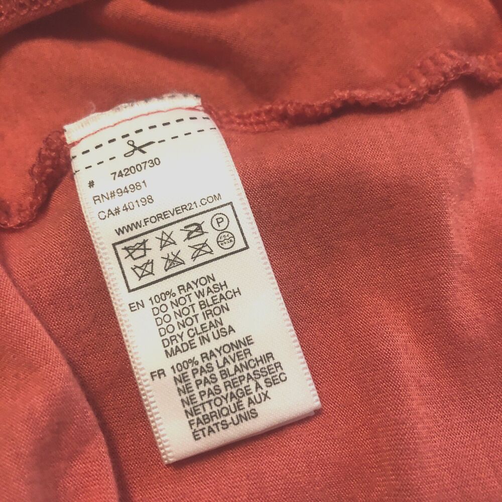 Forever 21 Lace Top Blouse Med Coral Cream V Neck Sleeveless Cottagecore Romance - Picture 6 of 6